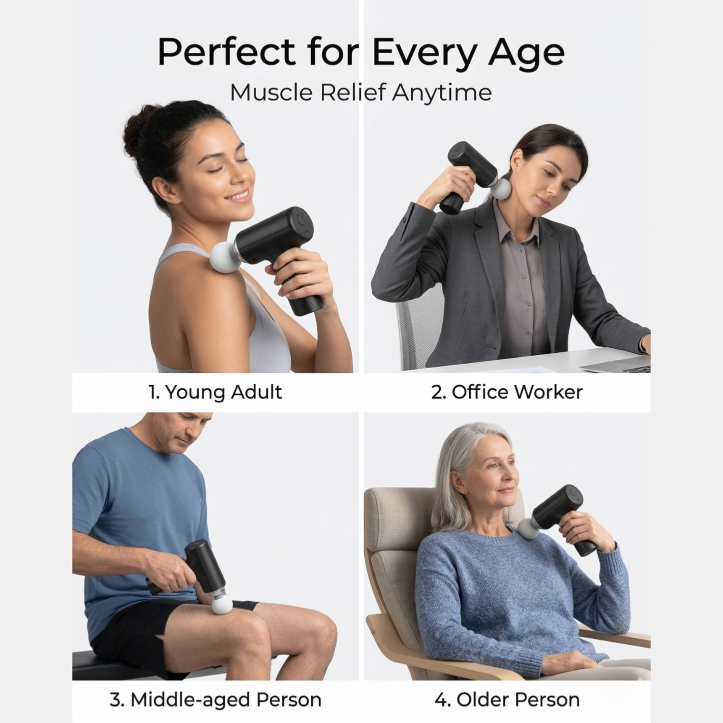 Deep Tissue Body Massager Gun for Pain Relief & Muscle Recovery